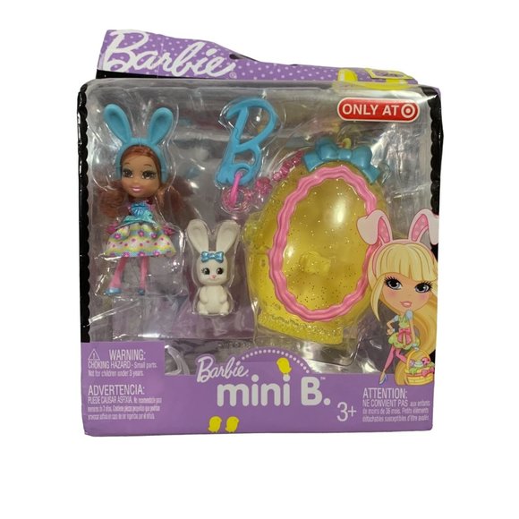 Mattel 2009 Barbie Mini B. #23 Easter Mini Doll With Bunny NEW - Picture 4 of 9